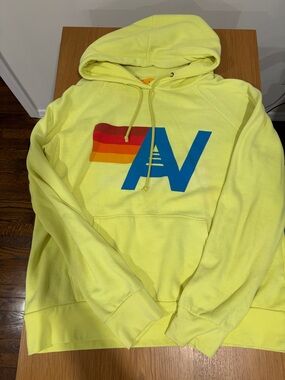 Aviator Nation bright yellow sweatshirt